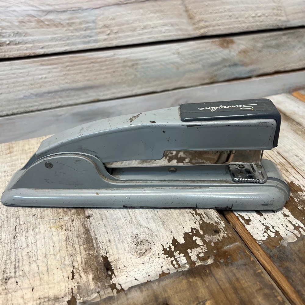 Vintage Swingline Stapler Metal Desk Stapler Gray Office